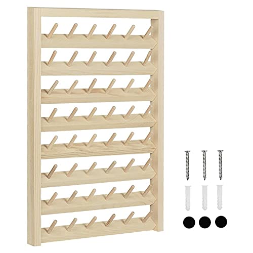 Wand Holz Fadenhalter 48/54 Spulen Garnhalter Fadenspulen Organizer Garnfäden Organisation Für Stickerei, Quilten, Nähen, Haare Flechten von Skrskr