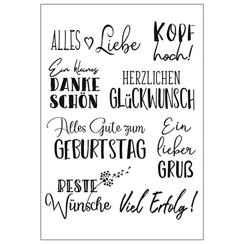 Silikon Stempel Klar, Deutsch Transparent Klarer Silikonstempel Blatt Scrapbooking Fotoalbum DIY Weihnachten Valentinstag Thanksgiving Geschenke von Sksb