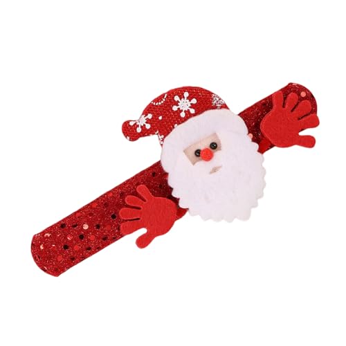 SkyPOOU Zarte Slap-Armbänder, Dekoration, Urlaub, Slap Armbänder für Weihnachten, Dekoration, weiches Stoff-Armband, Zubehör von SkyPOOU