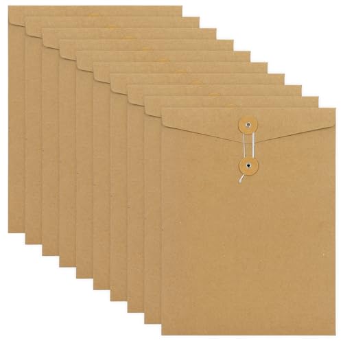 Skycase kraftpapier ordner a4 - Dokumententasche a4 Kraftpapier Mappen Umschläge Projekttaschen Dokumententasche Tasche mit Schnur A4 Kraft String Datei Ordner Organizer (Vertikal) von Skycase