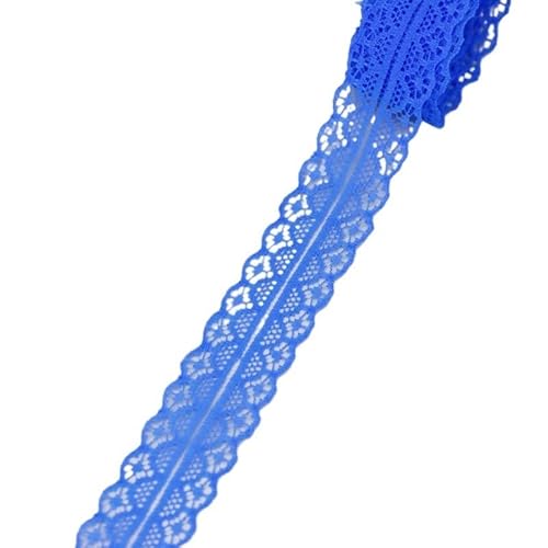 SkyjOy Spitzenband (10 Yards/Rolle) 30 mm Spitzenstoff, Gurtband, Dekoration, schönes Geschenkverpackungsmaterial Spitzenborte(Blue) von SkyjOy