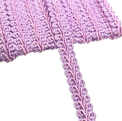 SkyjOy Spitzenband 2 Yards Spitzenbesatzband, geflochten, DIY-Handwerk, Nähzubehör, Hochzeitsdekoration, Stoffkurve Spitzenborte(Purple) von SkyjOy