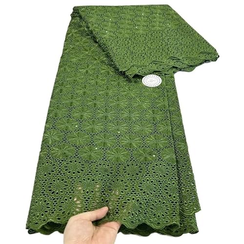 SkyjOy Spitzenband 5 Yard Spitzenstoff, schwere Perlenstickerei, Baumwoll-Voile-Spitze Spitzenborte von SkyjOy