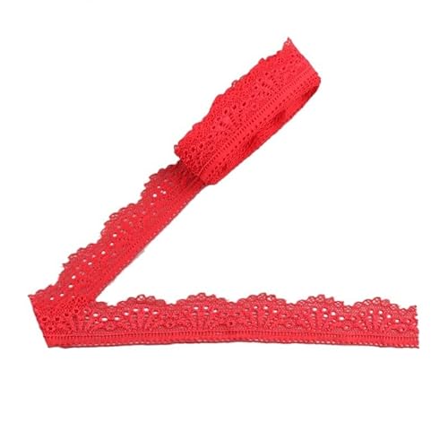 SkyjOy Spitzenband 5 Yards/Lot Spitzenband, 40 mm, Spitzenbesatz, Unterwäsche, Kleid, DIY, Kleidungszubehör Spitzenborte(Red) von SkyjOy