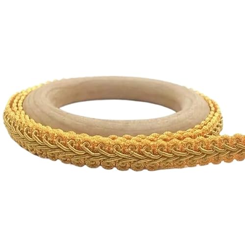 Spitzenband 10 m Spitzenbesatzband Tausendfüßler geflochtene Spitze DIY Handwerk Nähzubehör Hochzeitsdekoration Stoff Kurve Spitze Schnürsenkel for Nähen Spitzenborte(Gold) von SkyjOy