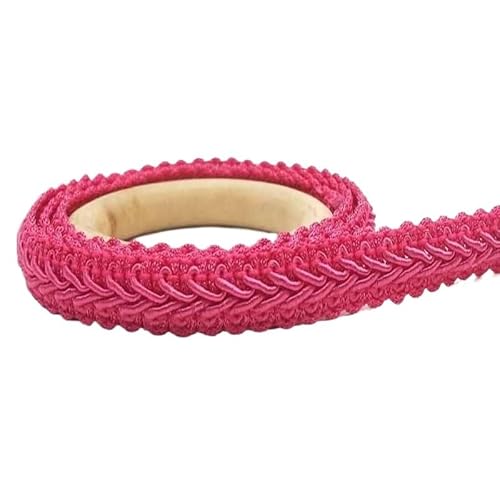 Spitzenband 10 m Spitzenbesatzband Tausendfüßler geflochtene Spitze DIY Handwerk Nähzubehör Hochzeitsdekoration Stoff Kurve Spitze Schnürsenkel for Nähen Spitzenborte(Rose Red) von SkyjOy