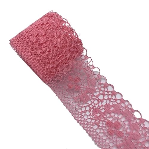 Spitzenband 10yards/Lot 35mm Spitze Band Kunsthandwerk Gestickte Net Spitze Stoff Trim for Nähen Stoff Band Rock zubehör Spitzenborte(Light Rose) von SkyjOy