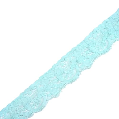 Spitzenband 5 Yards/Lot Elastische Spitze Band Embroidred Baumwolle Spitze Elastizität Garnituren Kleidung Unterwäsche Nähen Tüll for Handwerk Spitzenborte(8) von SkyjOy