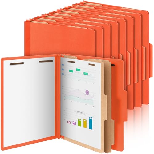 Skyygemm Pressboard-Klassifizierungsmappe mit 2 Trennwänden, 2 Zinken, 8,9 cm, Erweiterungs-Klassifizierungsmappe mit Verschluss, Briefformat, Ordner für die Organisation von Büro, medizinischen von Skyygemm