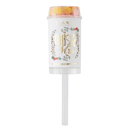 Slant Collections Hochzeit Push-Pop Konfetti Party Popper, 1 Stück, Mr & Mrs - Boho von Slant