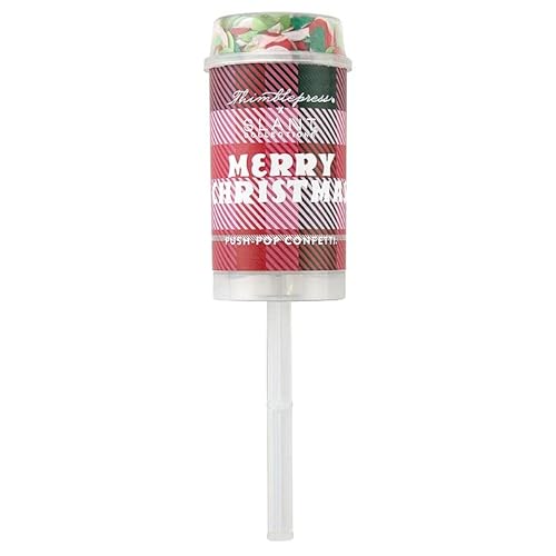 Slant Collections Holiday Party Push-Pop Konfetti Popper für Geburtstage Hochzeiten und mehr, 1 Stück, Merry Christmas Plaid von Slant