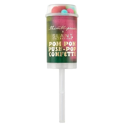 Slant Collections Weihnachtsparty Push-Pop Konfetti Popper für Geburtstage Hochzeiten und mehr, 1 Stück, Merry Everything - Pom Pom von Slant