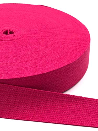 1 m Gurtband 30mm Baumwolle Taschengurt 6 Farben (Pink) von Slantastoffe