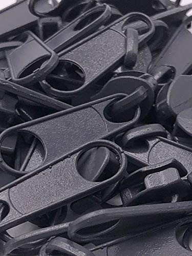 20 Zipper Schieber für 5mm Reißverschluss endlos 27 Farben (Grau) von Slantastoffe