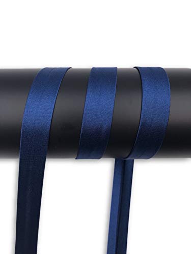 5 m Satin Schrägband Atlas 18mm breit (blau) von Slantastoffe