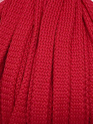 5m Kordel Polyester 8mm flach Schnur Turnbeutel Seil 9 Farben (Rot) von Slantastoffe