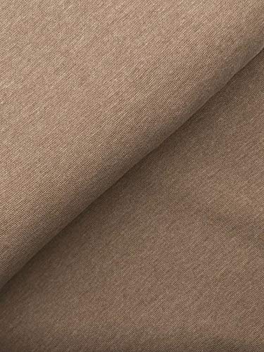 Bündchenstoff Schlauch Meterware uni meliert 4 Farben ab 50cm (Beige, 100cm) von Slantastoffe