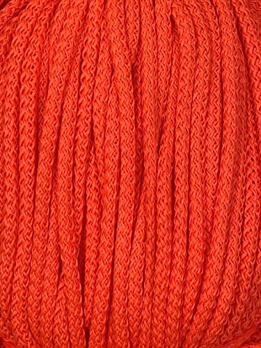 Kordel 5 mm Schnur Turnbeutel Synthetik (Orange, 5m) von Slantastoffe