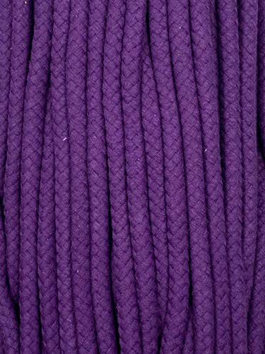 Kordel Baumwolle 8mm rund Schnur Turnbeutel Seil 17 Farben (Violett, 10m) von Slantastoffe