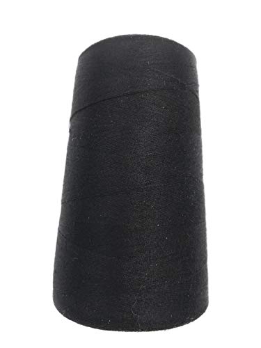 Nähgarn, Overlockgarn 5000Y, 50/2 (140), 10 Farben, 100% Polyester (Schwarz) von Slantastoffe