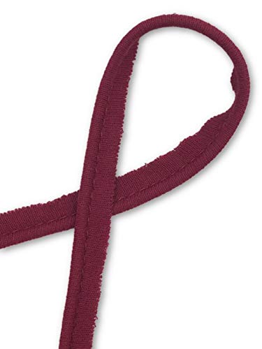 Paspelband Baumwolljersey elastisch 25 Farben 1m, 3m (Bordeaux, 1m) von Slantastoffe