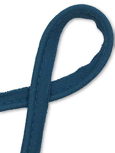 Paspelband Baumwolljersey elastisch 25 Farben 1m, 3m (Petrol, 1m) von Slantastoffe