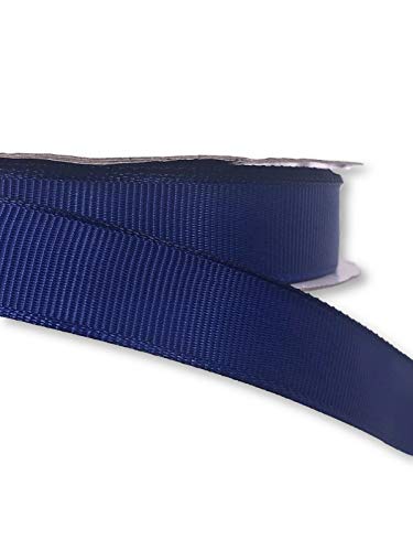 Ripsband 2m uni Dekoband Webband Hutband 15mm 25mm (Blau, 15mm) von Slantastoffe