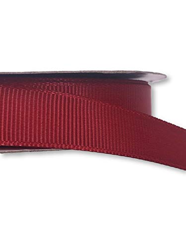 Ripsband 2m uni Dekoband Webband Hutband 15mm 25mm (Bordeaux, 15mm) von Slantastoffe