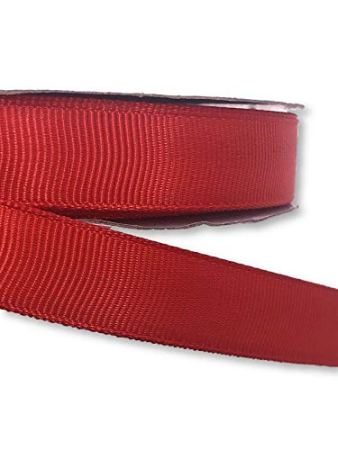 Ripsband 2m uni Dekoband Webband Hutband 15mm 25mm (Rot, 15mm) von Slantastoffe