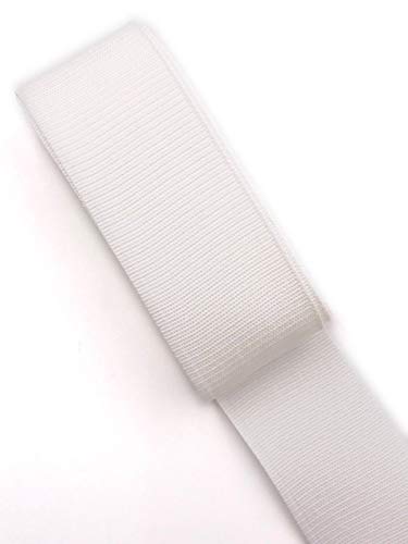 Ripsband 2m uni Dekoband Webband Hutband 30mm 5 Farben (Weiß) von Slantastoffe