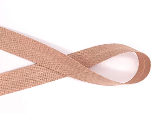 Schrägband Baumwolle frei Farbwahl, 18mm, 14 Farben 3m, 5m, 10m (Beige, 10m) von Slantastoffe