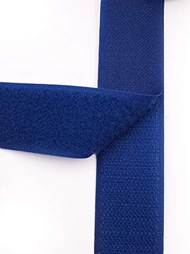 1m Klettband - Klettverschluss - 30mm Breite, 10 Farben (Blau) von Slantastoffe