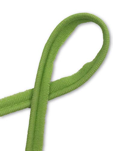 Paspelband Baumwolljersey elastisch 25 Farben 1m, 3m (Lime, 1m) von Slantastoffe