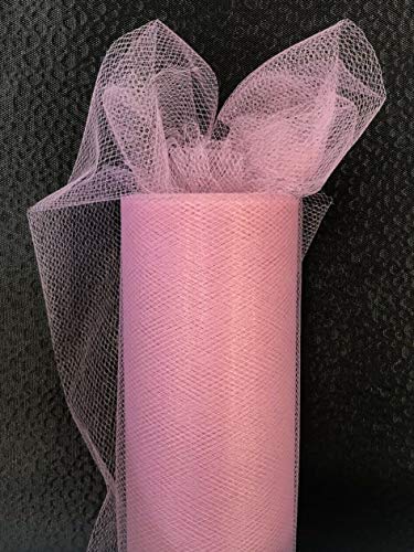 Slantastoffe Tüll Rolle 9m x 15cm Tischband Hochzeit Deko Floristik Fest (Rosa) von Slantastoffe