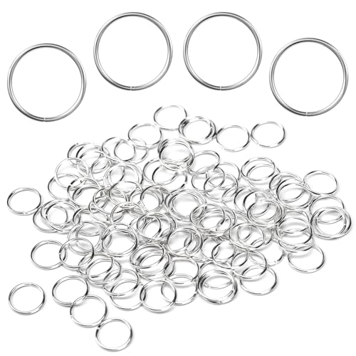 100 Stück Offnen Biegeringe 12mm Binderinge Jump Rings Metall Offene Ringe Spaltringe Set Schmuck Reparatur Kit Ringverbinder für Schlüsselanhänger Reparatur von Sliverdew