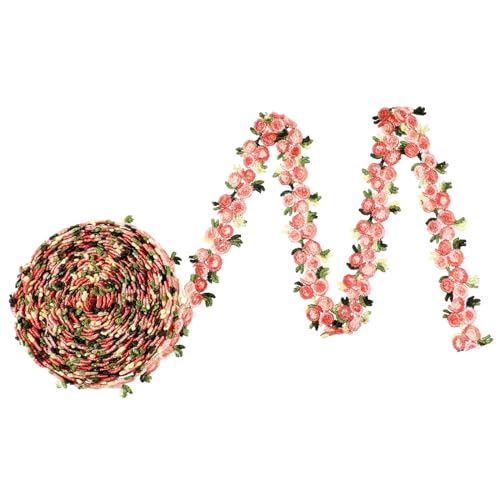 5 Yard 20mm Blumen Spitzenband Rosenstickerei Spitzenborte Stickerei Blümchen Zierband für DIY Nähen Basteln Hochzeit, Handwerk Nähen, Deko, Kleidung (Mehrfarbig) von Sliverdew