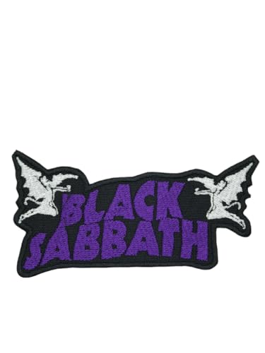 Aufnäher mit englischer Rockband, bestickt, zum Aufbügeln, Schwarz von Slow Vibes Patch Store