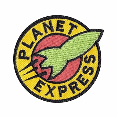 Futurama Rucksack Patch Planet Express Shirt Patches zum Aufbügeln oder Aufnähen auf Patches für Kleidung Kleidung Patch Applikation Patches für Rucksäcke von Slow Vibes Patch Store