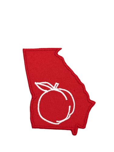 Georgia Peach State Patch Fruit Home Logo Embroidered Iron On von Slow Vibes Patch Store