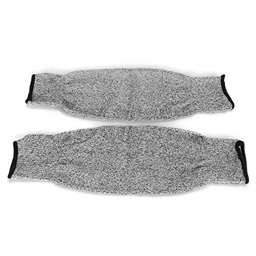 1 Pair Knit Gloves,Gloves Adult Scraper Arm Gloves,Level 5 Cut Resistant Protective Work Sleeve Anti Cut Guard Bracers Forearm Knitted Sleeves for Garden Kitchen Farm Work von Sluffs