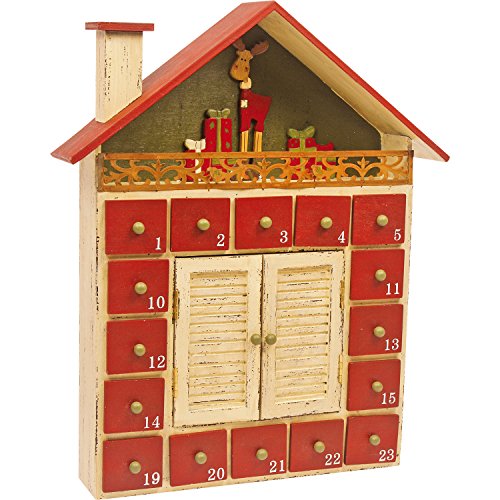 Adventskalender „Winterhütte“ aus lackiertem Holz, ideale Dekoration für die Weihnachtszeit, einfach und nachhaltig jedes Jahr wiederverwendbar von Small Foot