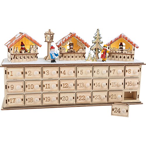 Small Foot Adventskalender, Holz, braun, 40 x 10 x 22 cm von Small Foot