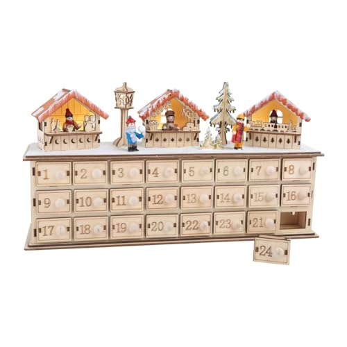 Small Foot Adventskalender, Holz, braun, 40 x 10 x 22 cm von Small Foot