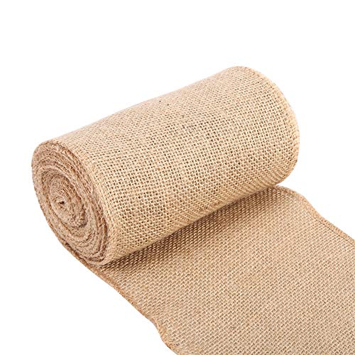 Juteband Tischläufer Jute Jutestoff Dekoband Jute Band Tischband Natürliche Sackleinen Hessische für DIY Handwerk Vintage Hochzeit Zuhause Dekor (15x500cm) von Smandy