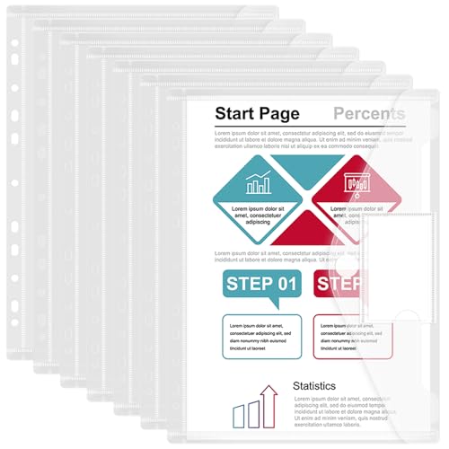 Dokumentenmappe A4 42 Stück, Dokumententasche A4 zum Abheften, Transparente Mappen mit Klettverschluss, Wasserdicht Sammelmappen für Dokumente Organisieren von Smarpau