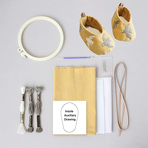 DIY Babyschuhe Sticksets für Anfänger mit Stickmustern, Stickrahmen und Anleitung, Handstickerei-Kits für Erwachsene, Nähen DIY Kits für Erwachsene, Basteln für Erwachsene von Smart-Feather