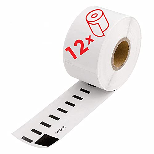 12 Rollen 99012 Etiketten kompatibel für Dymo LabelWriter Etikettendrucker, 36mm x 89mm, 260 Stück pro Rolle, S0722400 Vielzweck-Etiketten von SmartProduct von SmartProduct