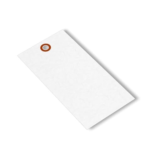 SmartSign Tyvek-Versandanhänger mit Metallösen, 13,3 x 6,7 cm, Weiß, 1000 Stück von SmartSign