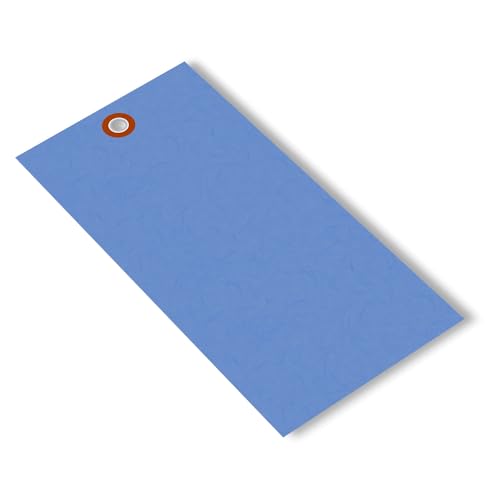 SmartSign Tyvek-Versandanhänger mit Metallösen, 15,9 x 7,9 cm, Blau, 100 Stück von SmartSign