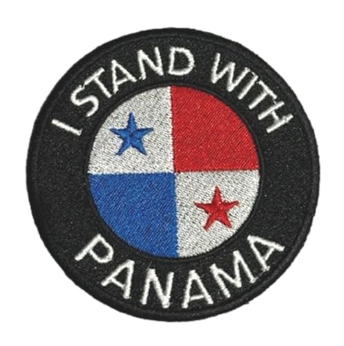 Smartbadge® Aufnäher, Motiv: "I Stand with Panama", bestickt, zum Aufnähen oder Aufbügeln (A) von Smartbadge